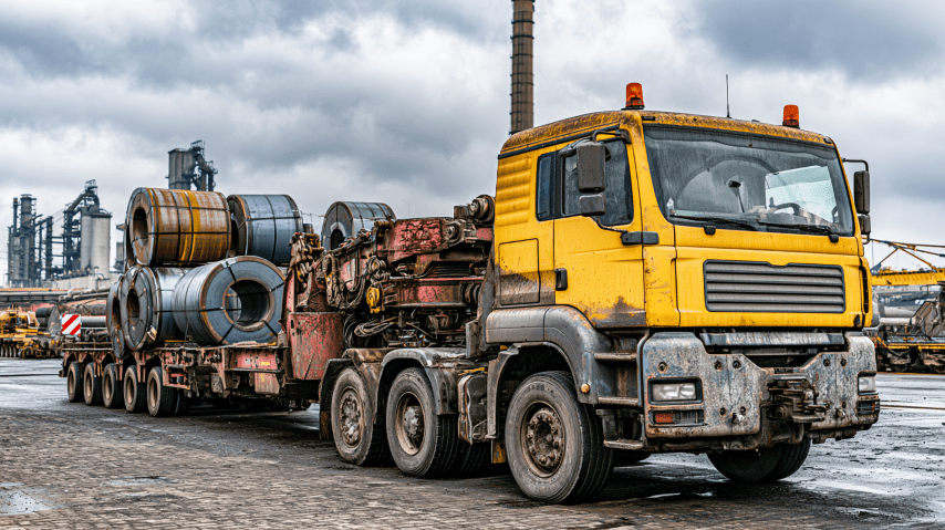 Coil-Transporter in der Stahlindustrie