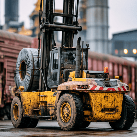 Großstapler Hyster im Stahlwerk